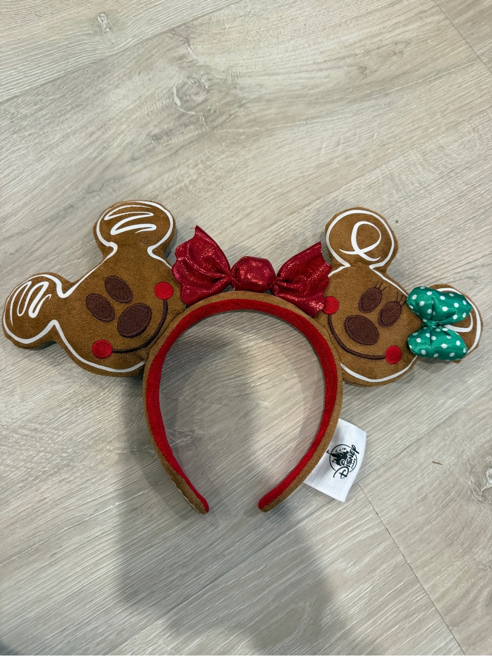 Ears Disneyland Disney Parks Rare 2019 Christmas Holiday Gingerbread Headband - Picture 1 of 1